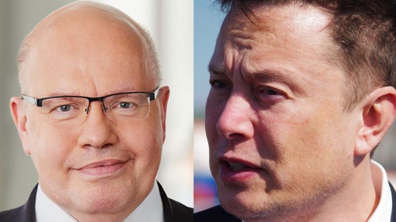 Peter Altmaier and Tesla CEO Elon Musk