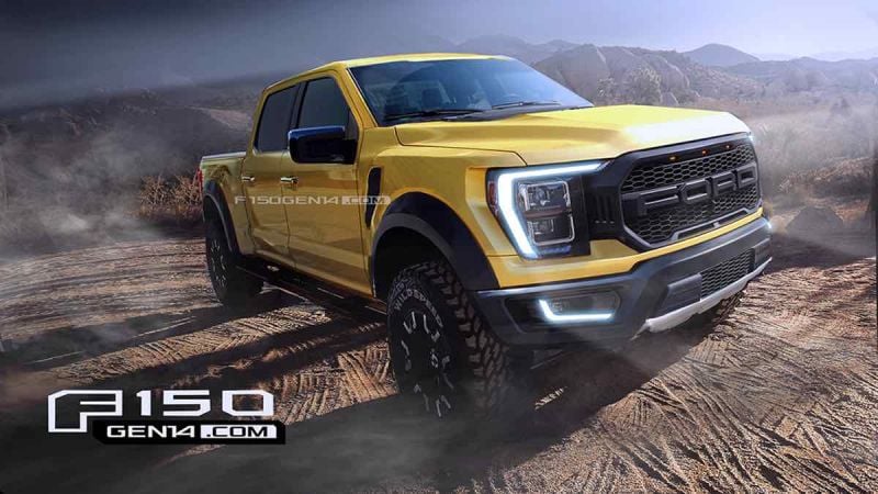 2021 Ford Raptor yellow