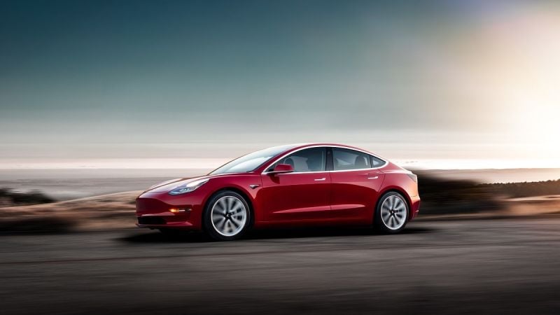 Red Tesla Model 3