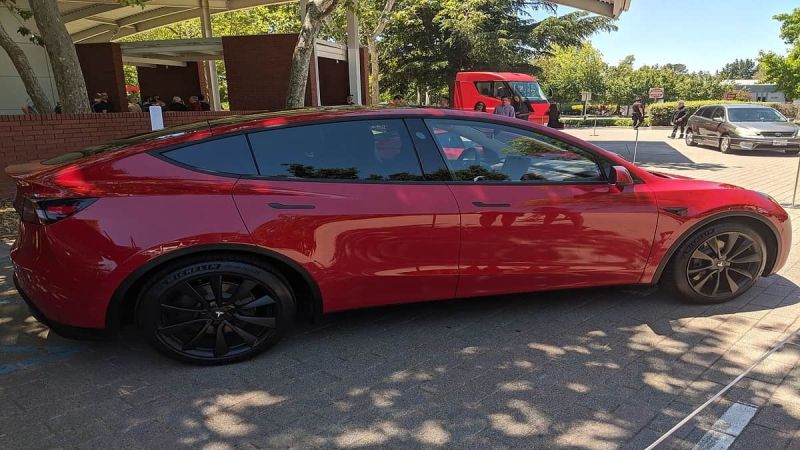 Red Tesla Model Y
