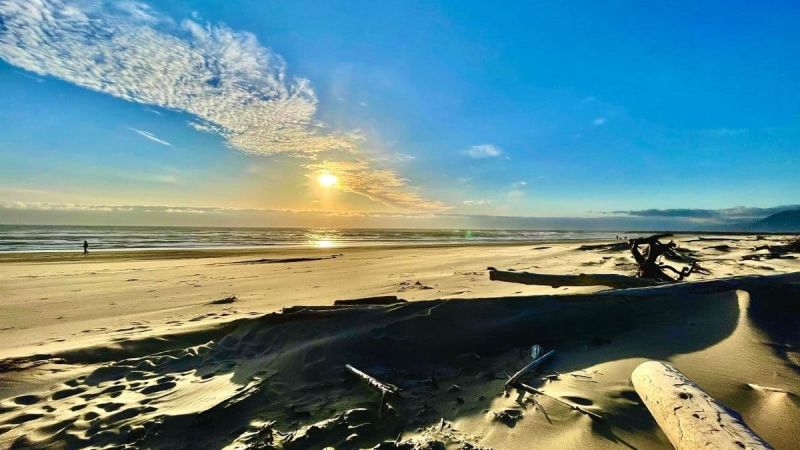Sunset on Rockaway Beach, OR