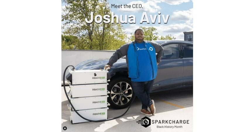 Image of Roadie mobile EV charger courtesy of SparkCharge