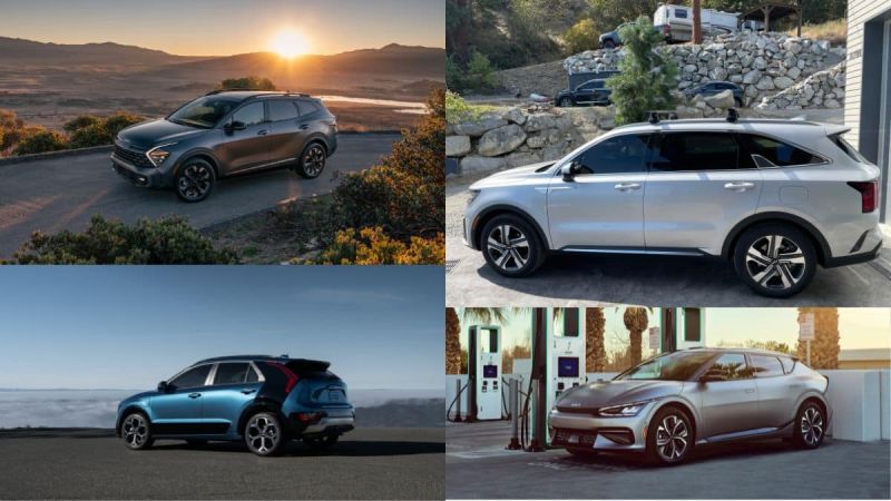 Kia Sportage, Sorento, EV6 and Niro