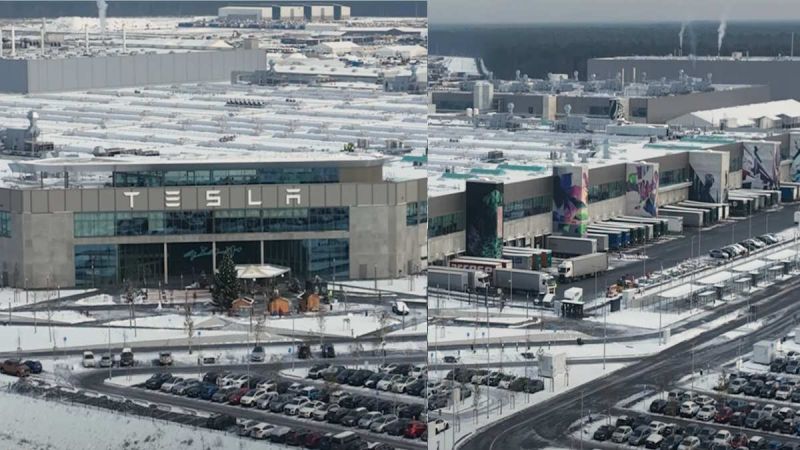 Stunning Winter Photos of Giga Berlin: Production In Full Force