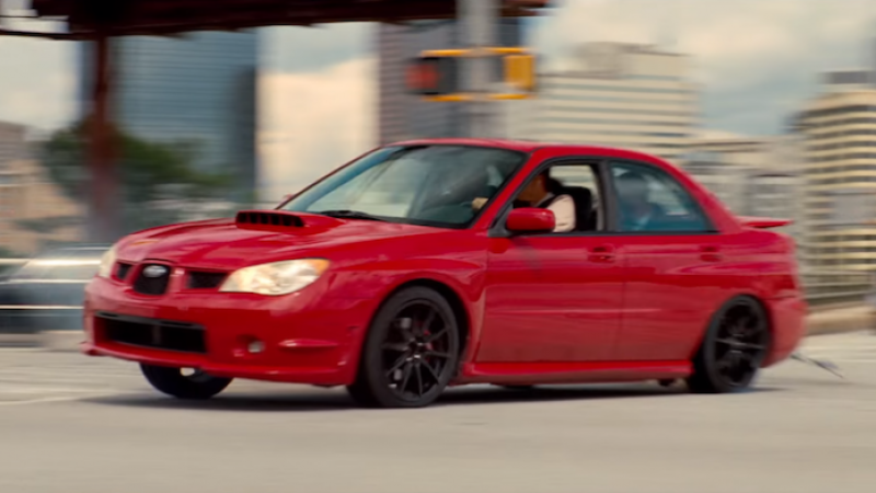 Subaru WRX. Baby Driver movie, Sony, computer generated imagery, CGI