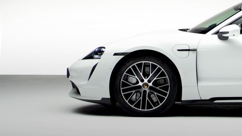 White Porsche Taycan 2020