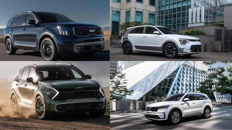 Kia Telluride, Niro, Sportage and Sorento