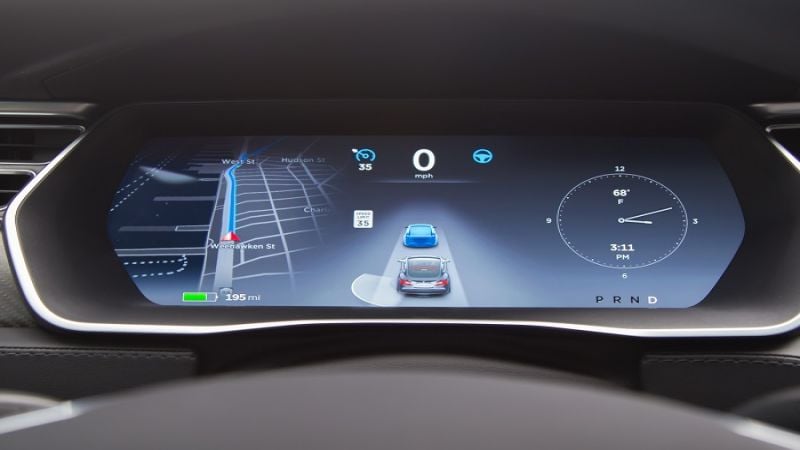 Tesla Model S Autopilot Display