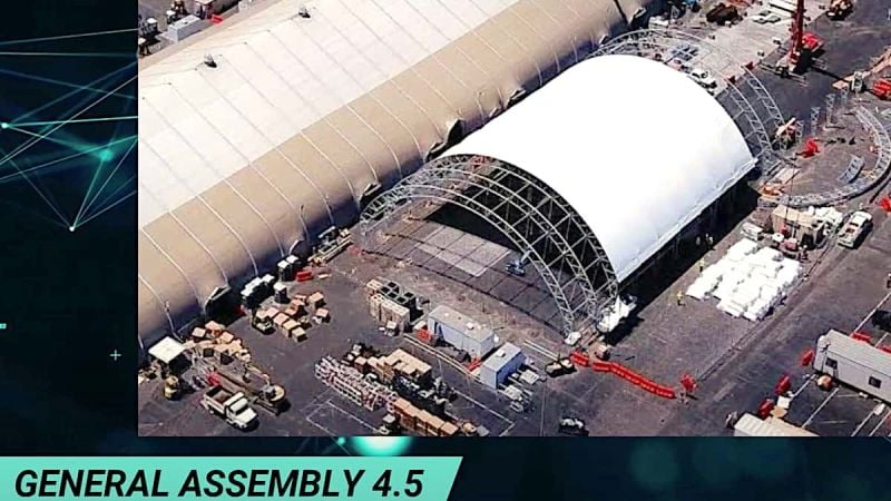 Tesla is upgrading from a tent to a building.