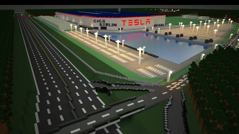 Tesla Giga Berlin 3D model of the factory by Emil Senkel