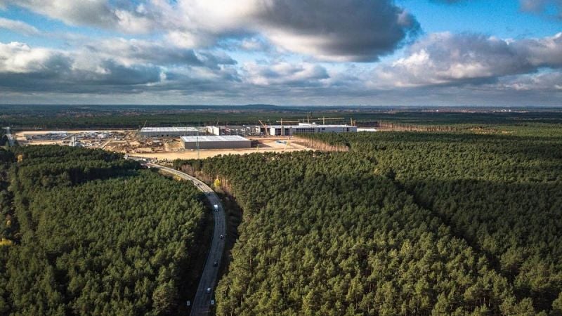 Tesla Giga Berlin from air