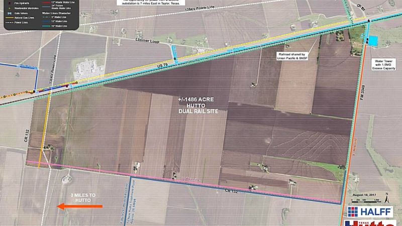 Tesla Terafactory possible site in Hutto, TX near Austin