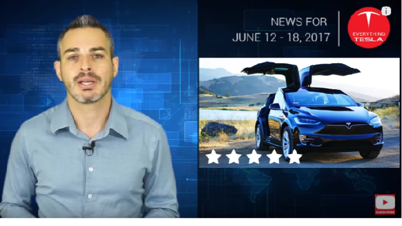 Tesla News includes Autopilot update, Supercharger Power sources, and Model X safety.