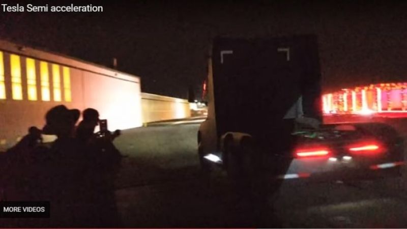 Tesla Semi Truck acceleration video