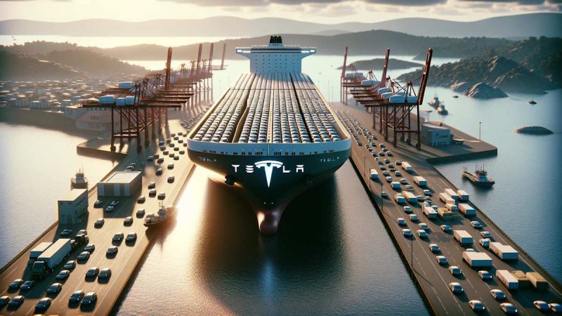 Bizarre Reason Caused Tesla Ship Carrying 6,000 Vehicles To Be Turned Back From Australian Port Last Quarter