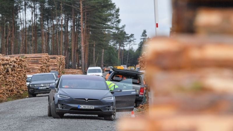 Tesla Model Y at the Giga Berlin Site