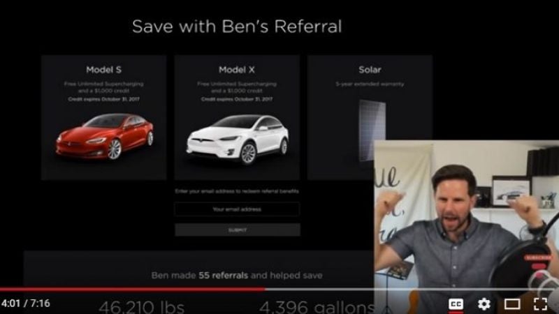 Ben Sullins learns he just won a next-gen Tesla Roadster