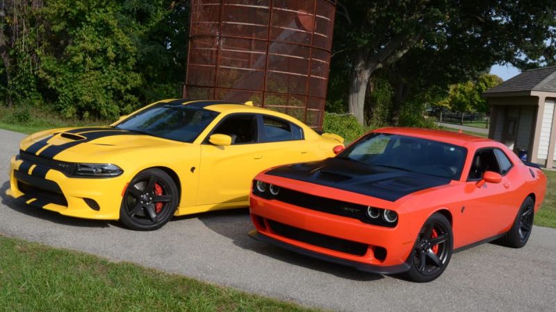 Dodge Challenger and Charger in Hellcat Trim