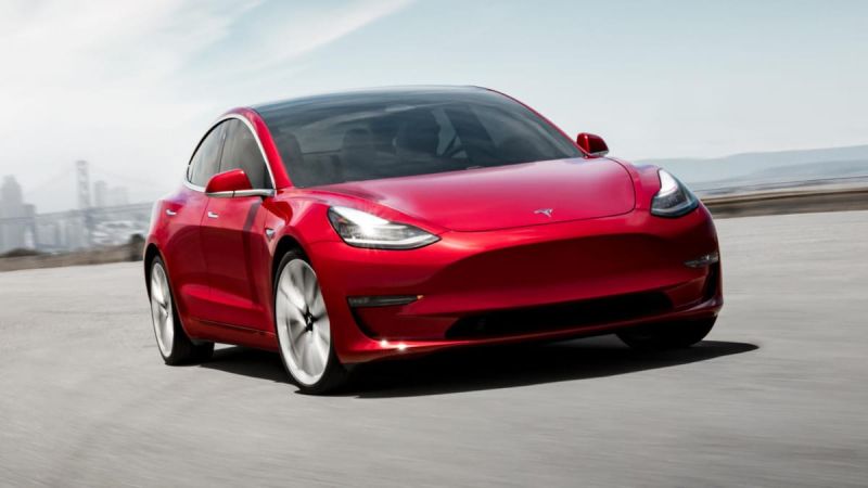 Red Tesla Model 3