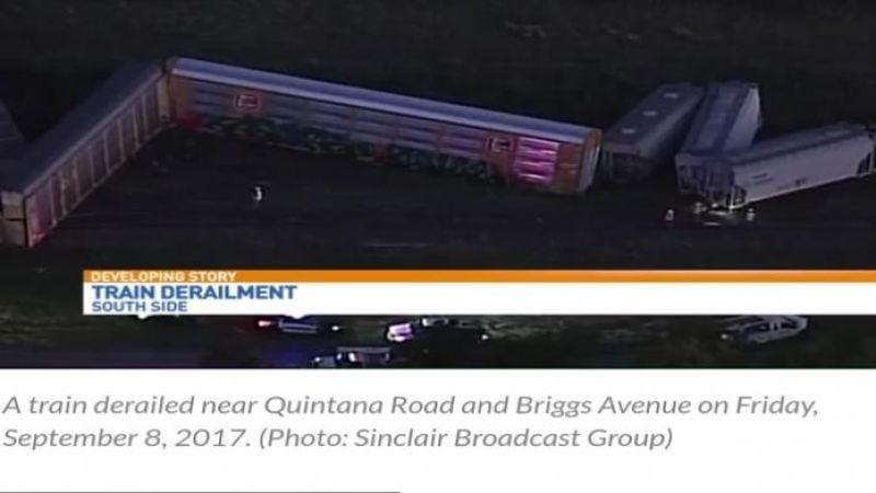 Train carrying Toyota Tundra and Toyota Tacoma