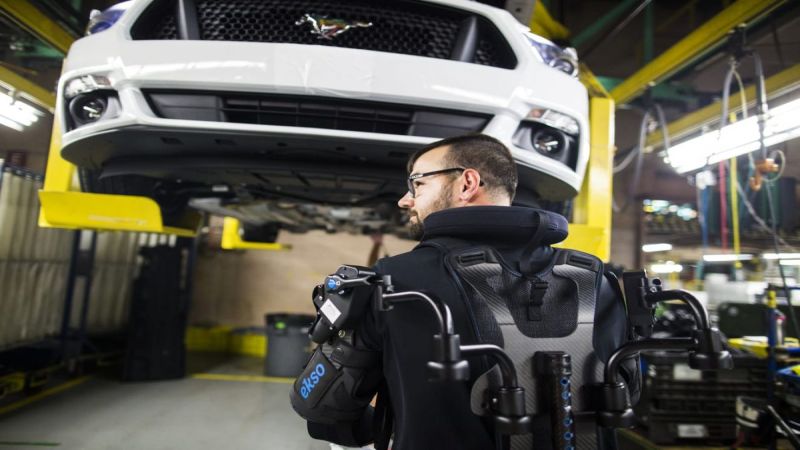 Worker Building Ford Mustangs at Flat Rock Assembly