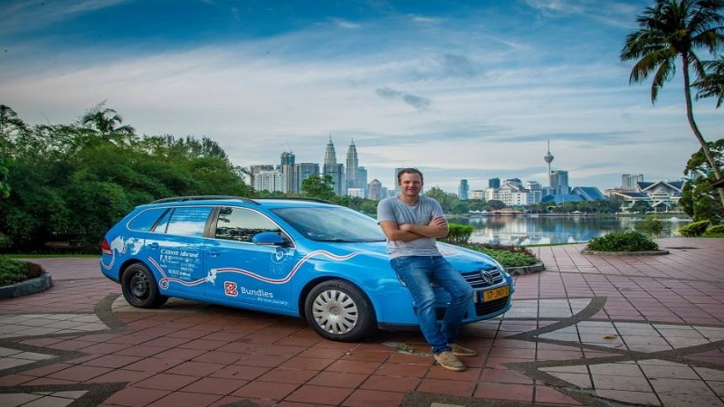 Wiebe Wakker with is Electric VW