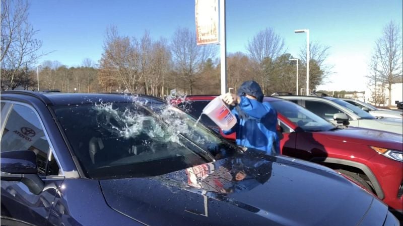 2020 RAV4 XLE Premium Blueprint front end rain-sensing wipers