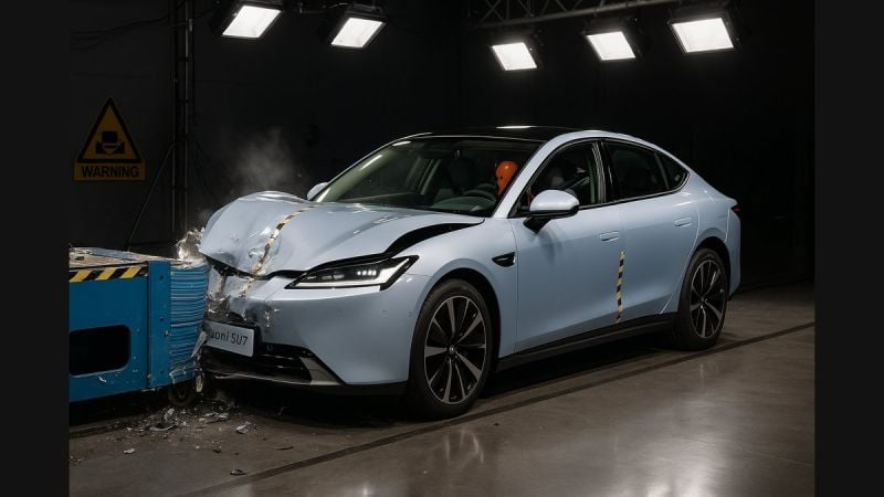 BYD Atto 3 being crash tested