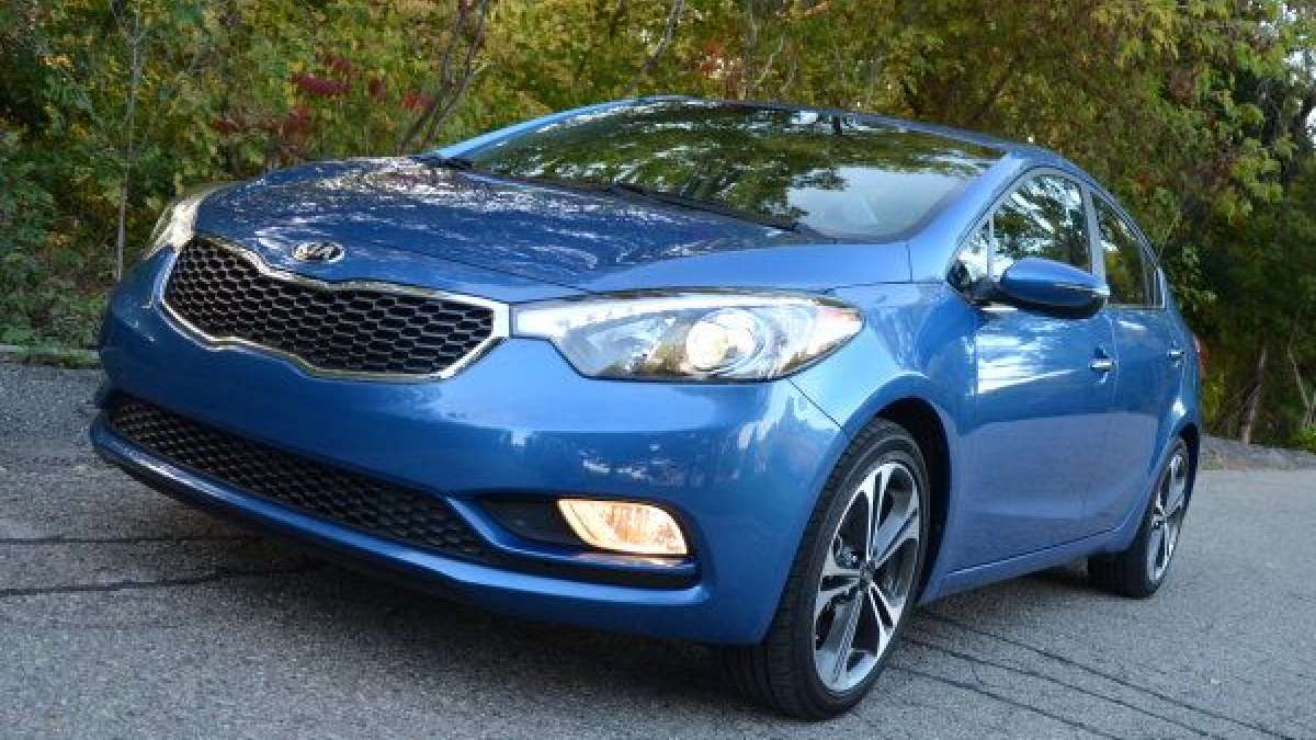 forte sedan on the road