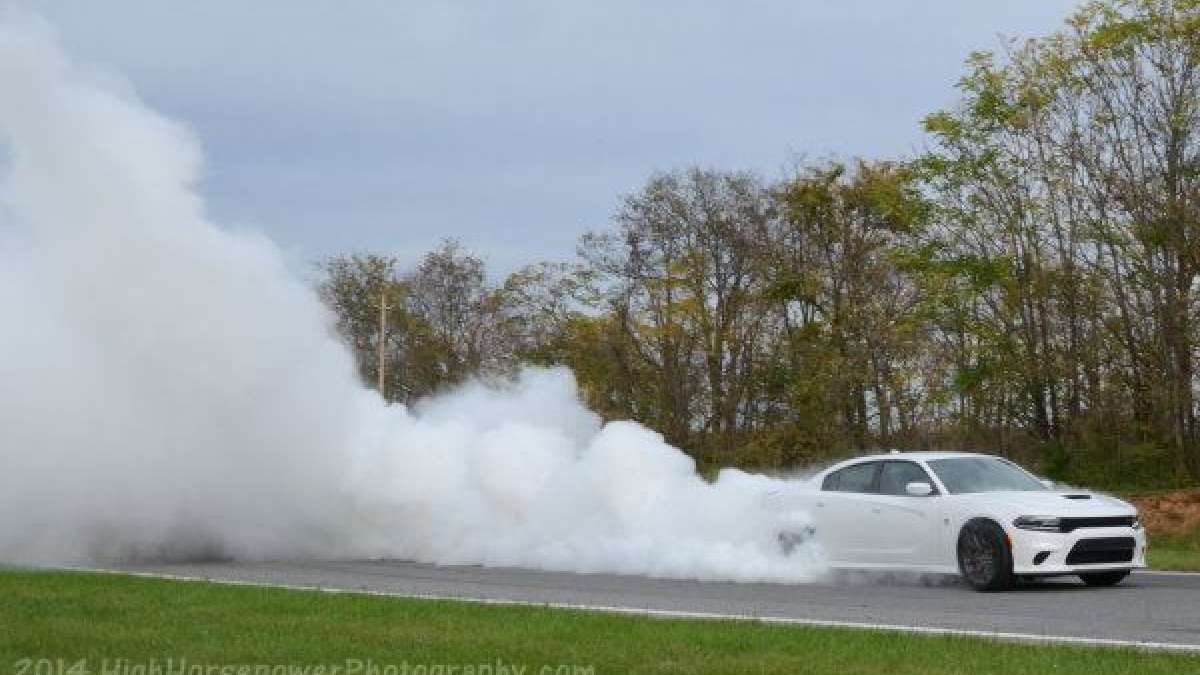 hellcat charger burnout