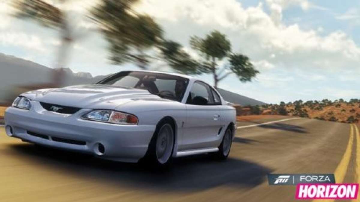 The 1995 Ford Mustang Cobra R in Forza Horizon