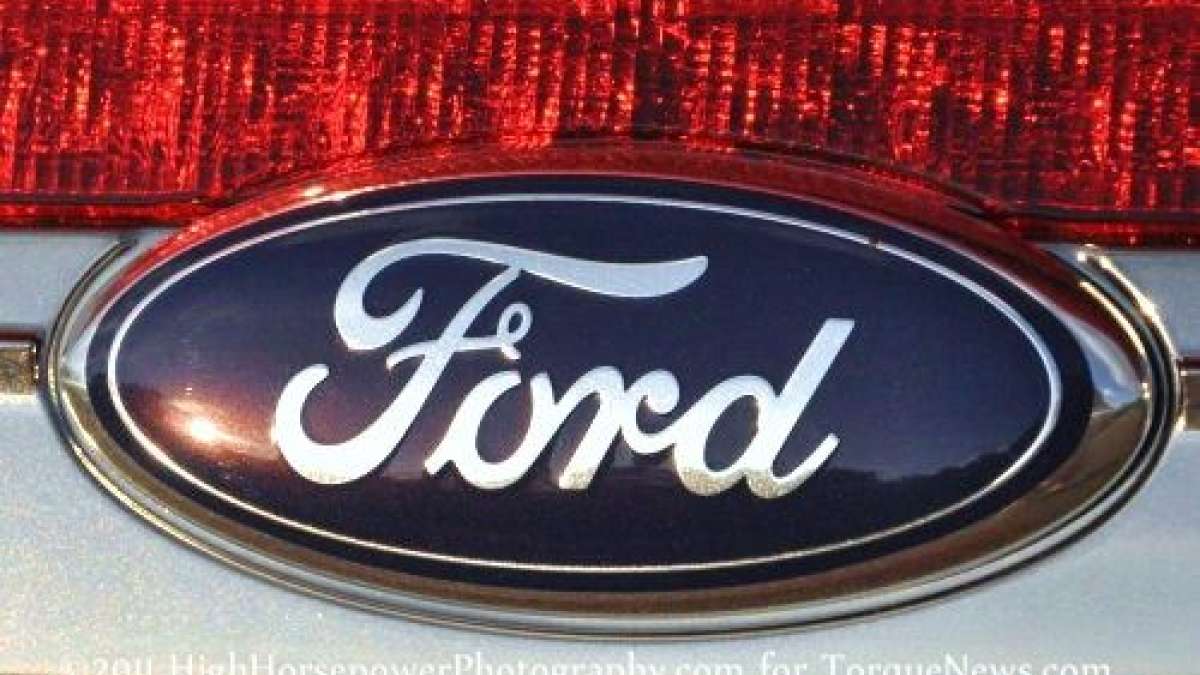 The Ford blue oval from the 2011 Fusion Sport