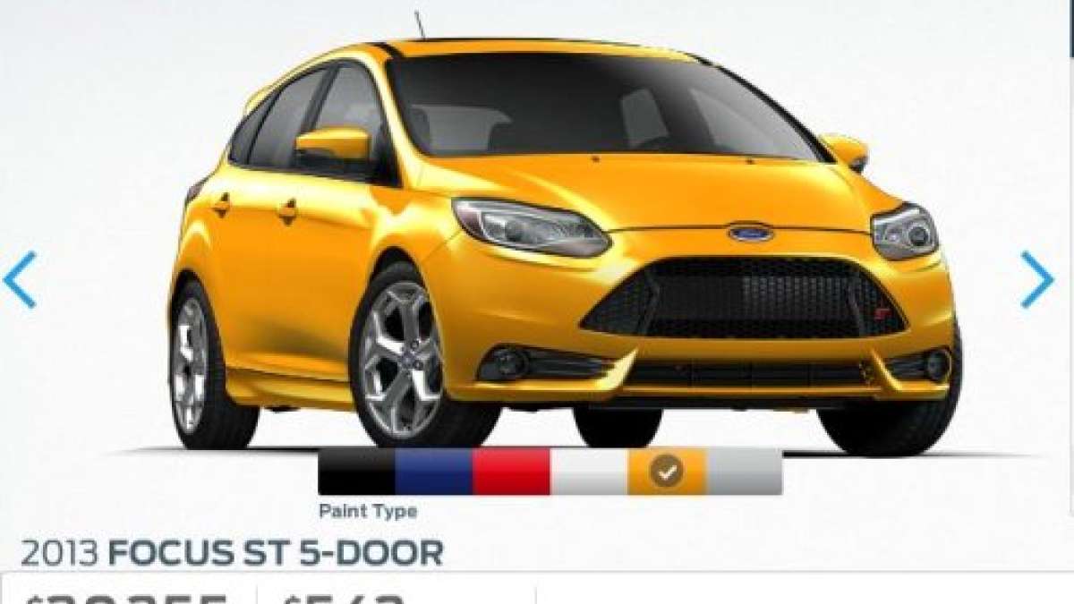 The 2013 Ford Focus ST build site