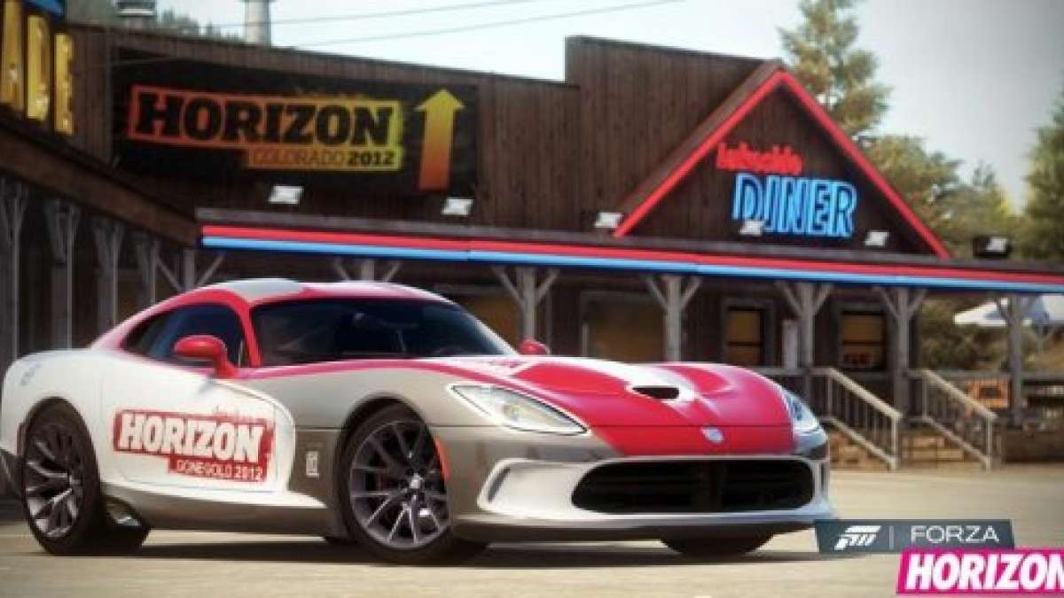 The custom "Gold Rush" 2013 SRT Viper GTS from Forza Horizon