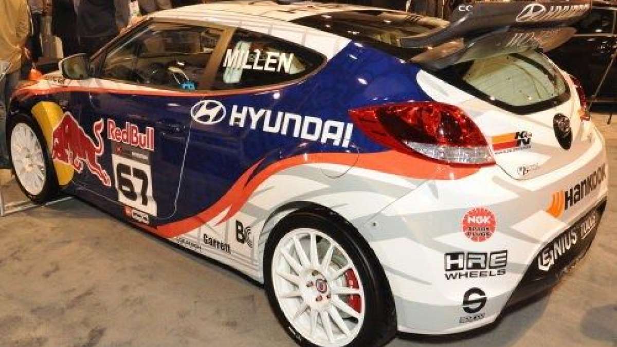 Rhys Millen's Hyundai Veloster rally car