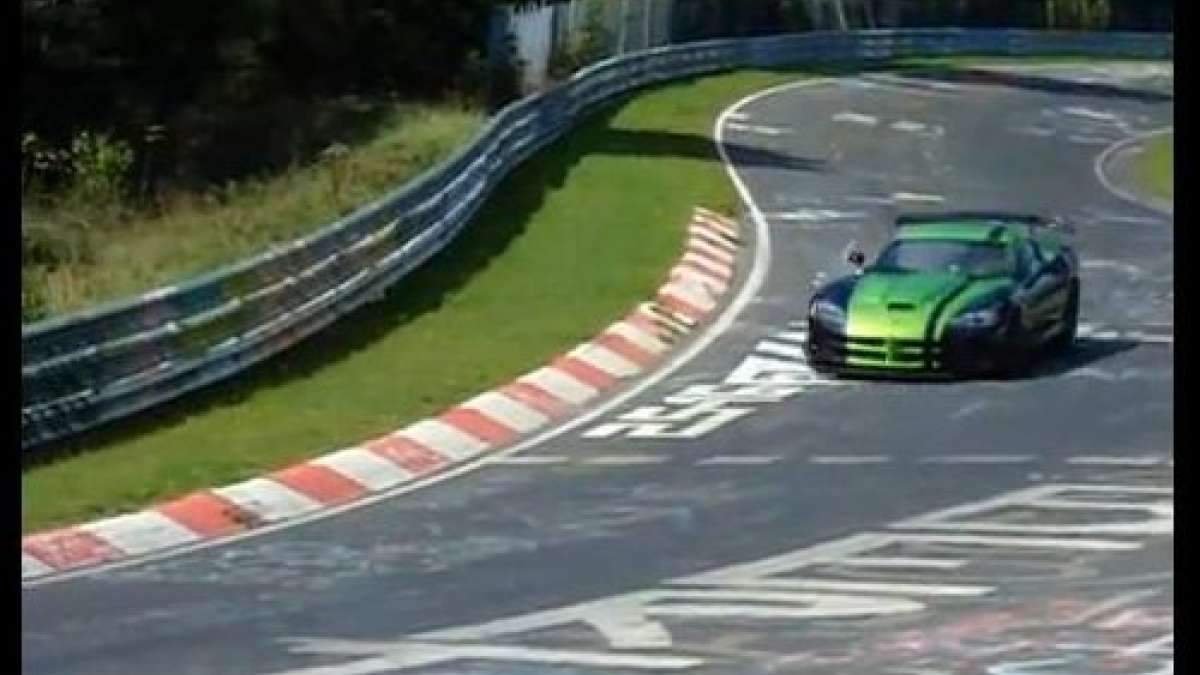 The 2010 Dodge Viper SRT10 ACR during its record setting session