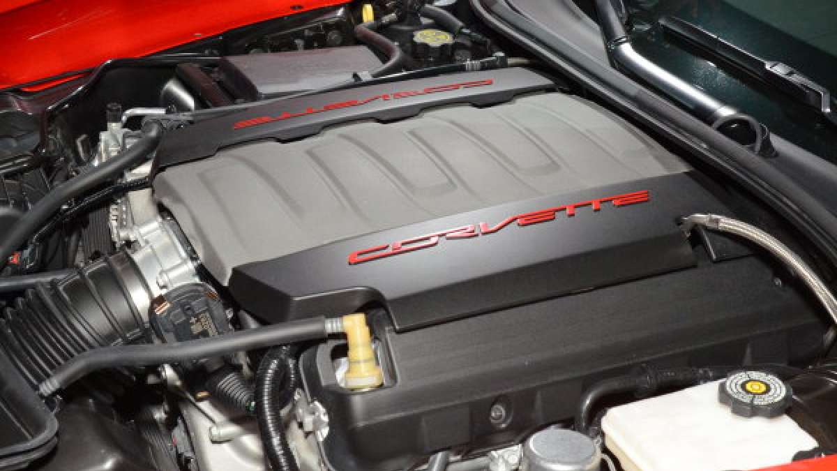 The LT1 engine of the 2014 Stingray