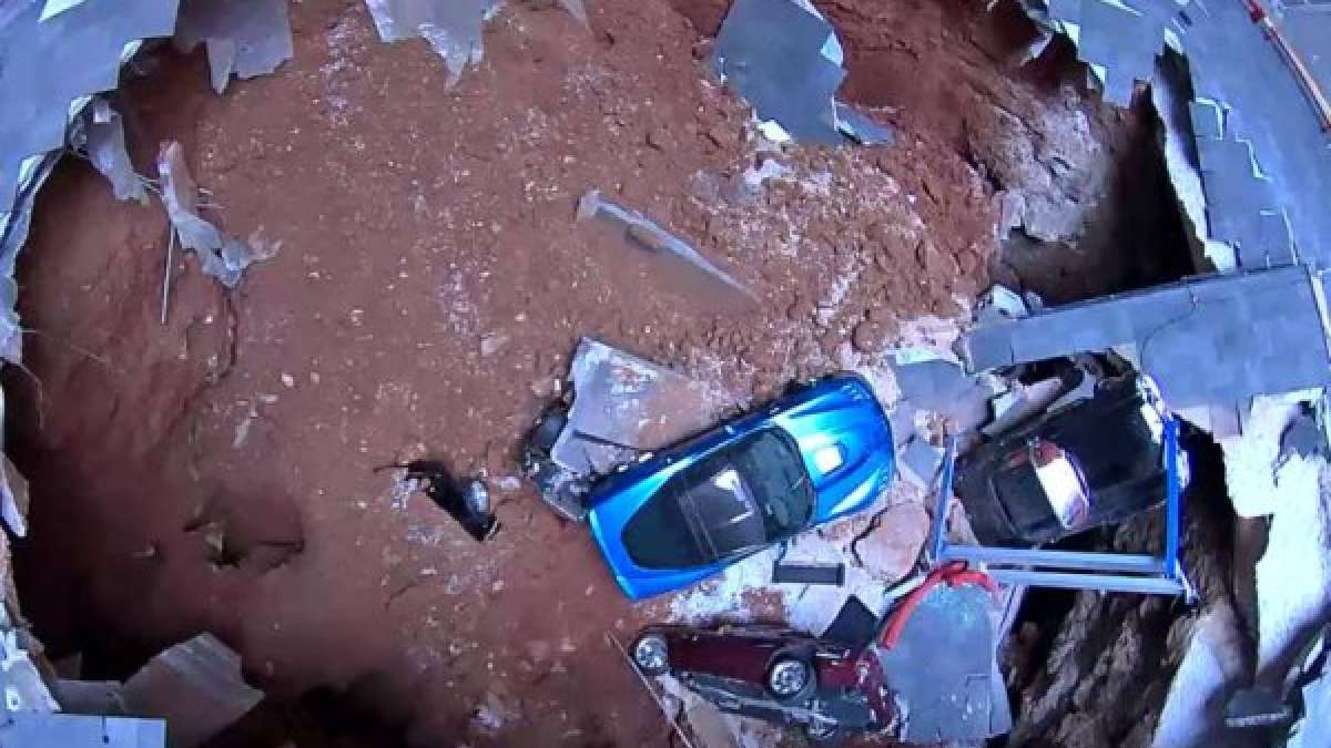 The sinkhole at the National Corvette Museum