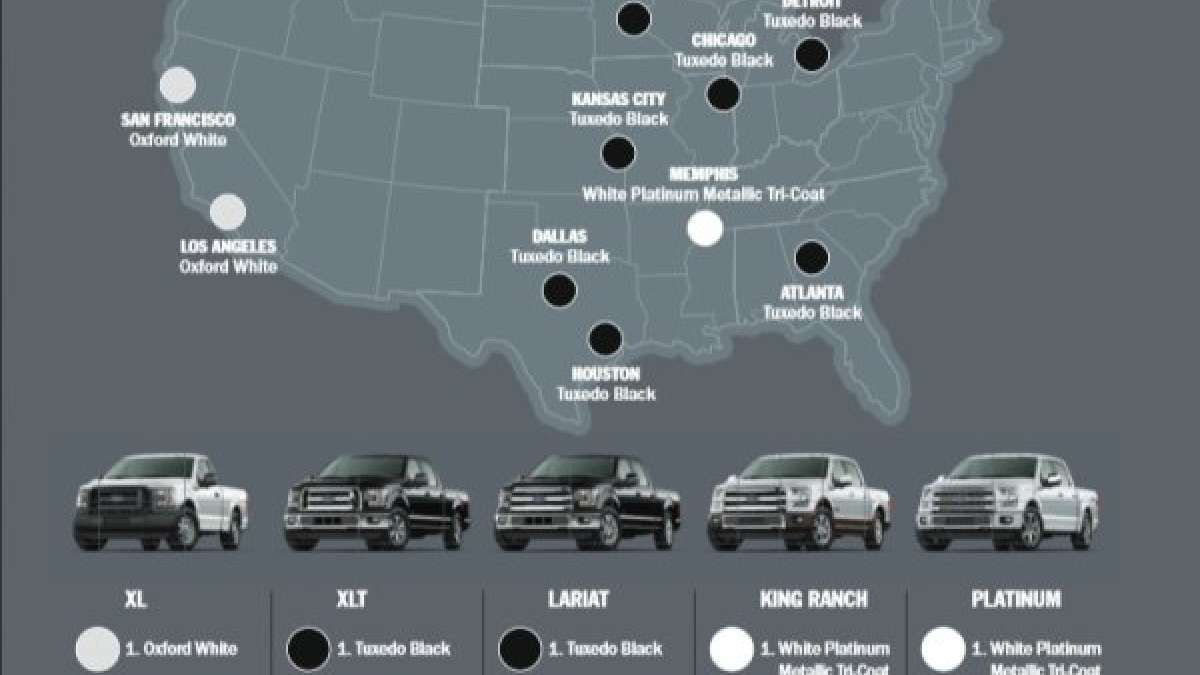 2015 Ford F150 color infographic
