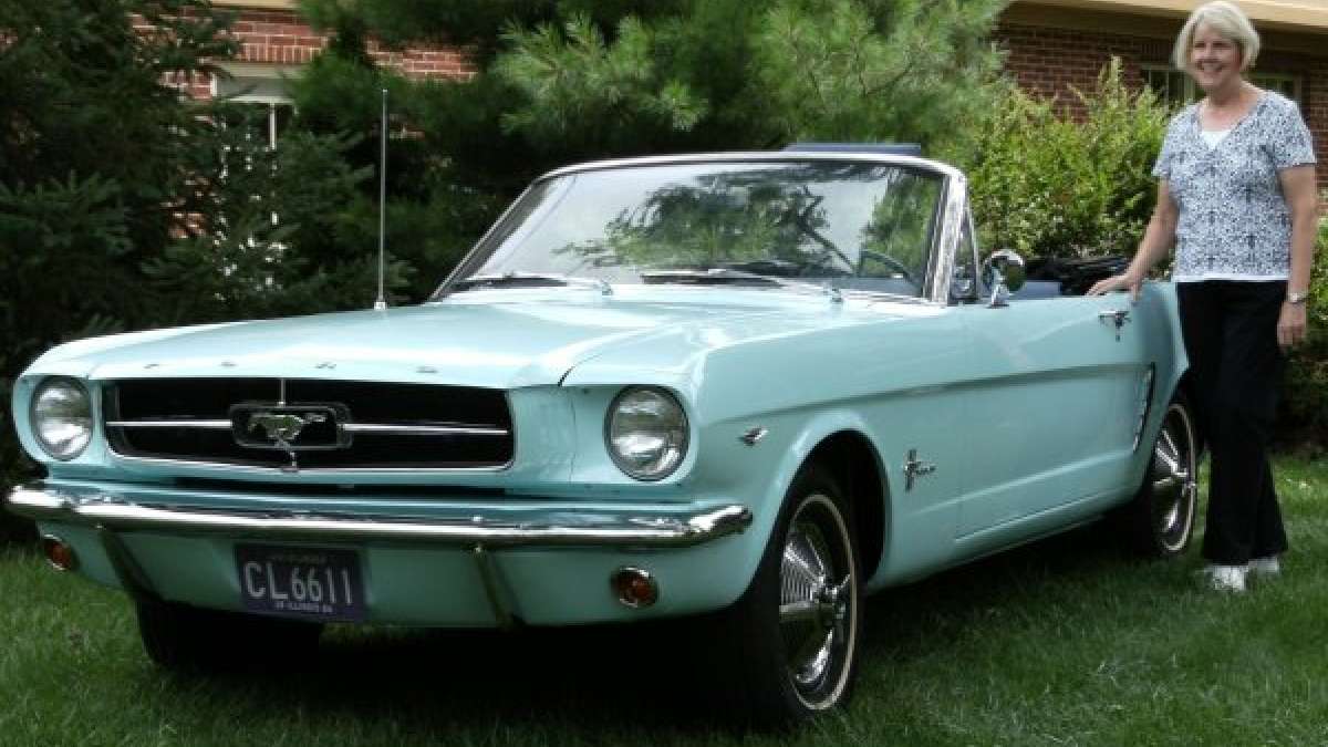 Gail Wise and her 1964 Ford Mustang