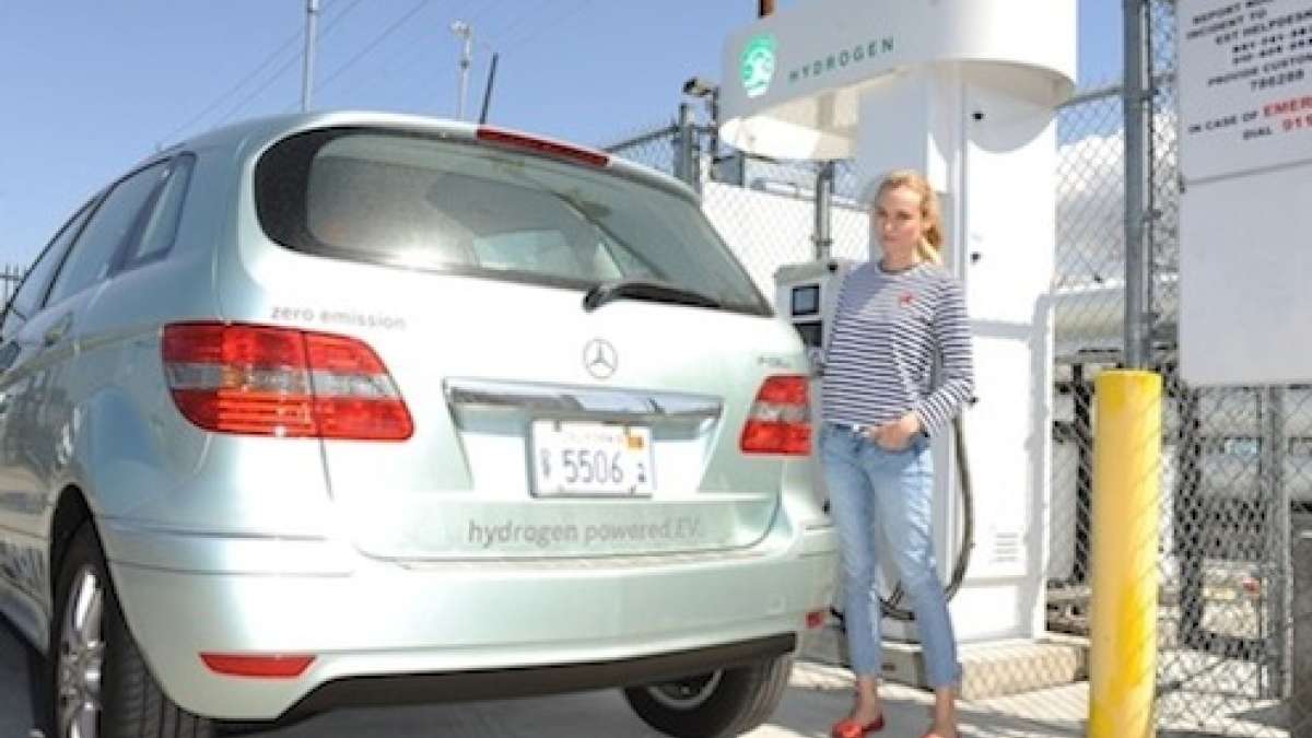 Diane Kruger with Mercedes-Benz F-CELL