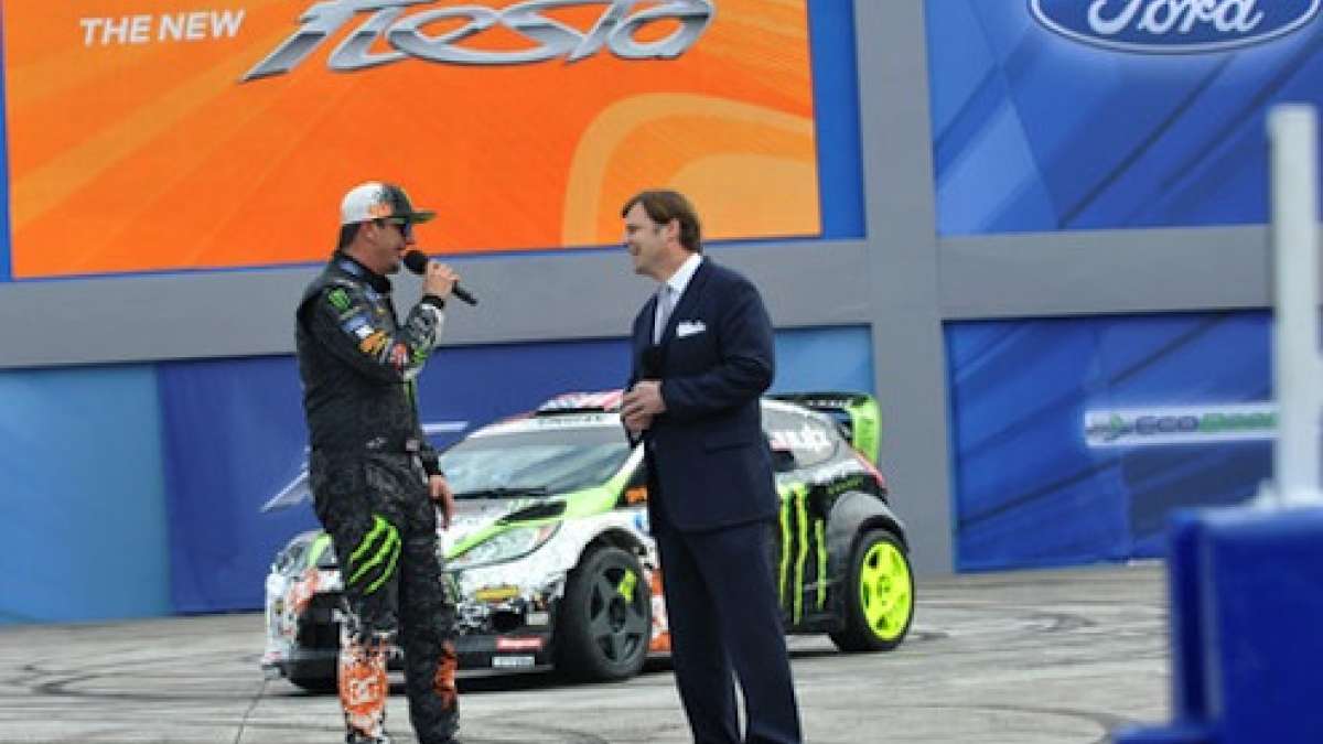 Ken Block introduced the new 2014 Ford Fiesta ST
