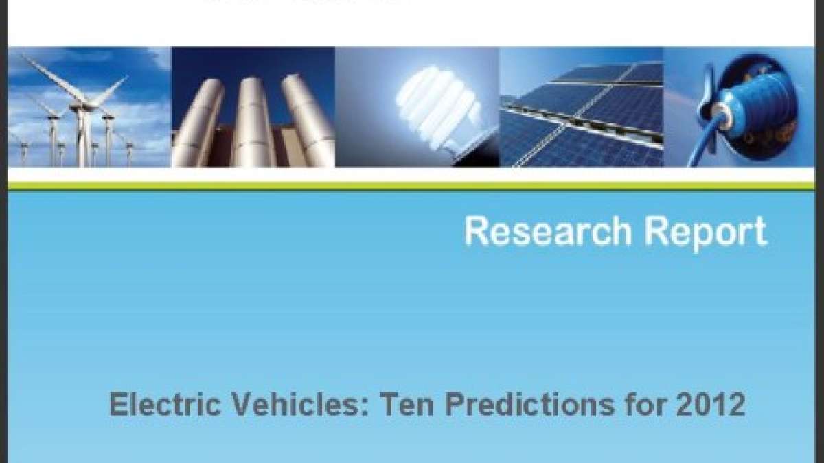 Pike Research white paper makes 10 predictions for EVs for 2012
