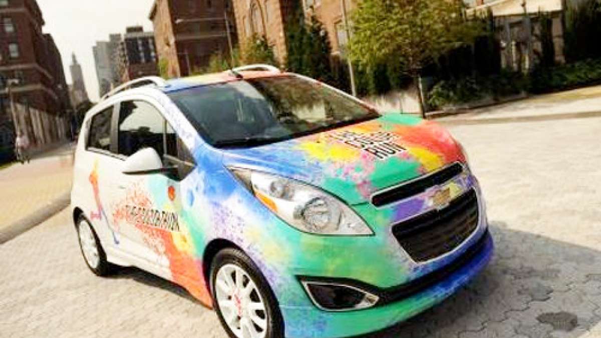 The Chevy Spark Color Run Pace Car. Photo courtesy of Chevrolet. 