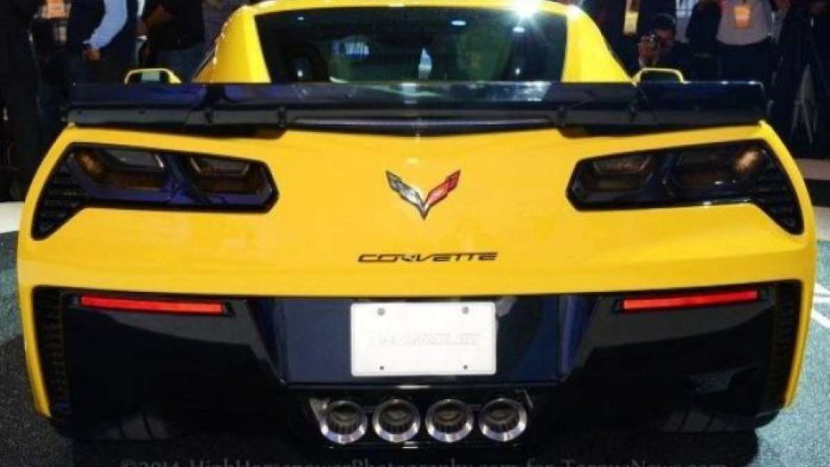 Yellow Corvette Z06 Rear 2018