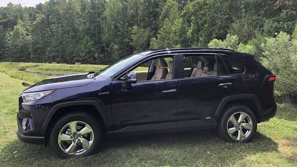 2019 Toyota RAV4 Limited Hybrid Blueprint color profile view