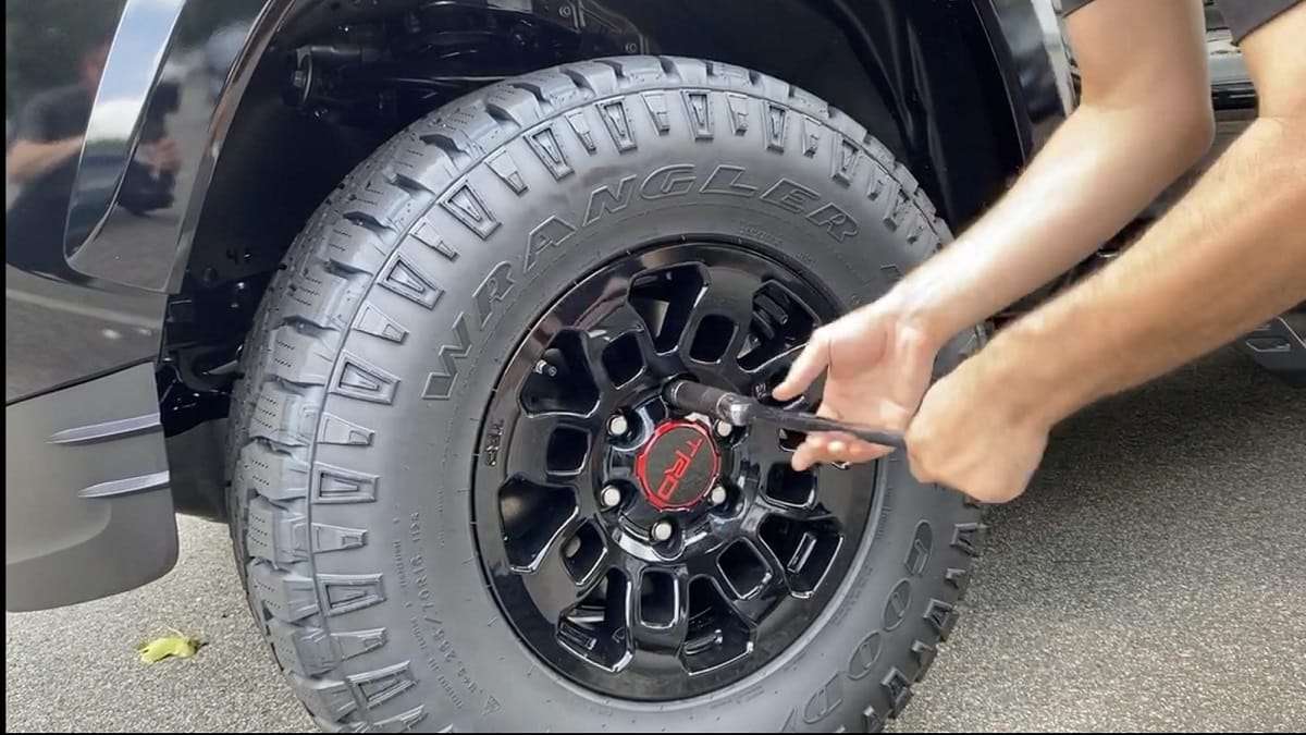 2020 Toyota Tacoma SR5 Midnight Black how to install wheel locks