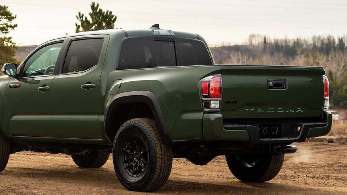 2020 Toyota Tacoma TRD Pro Army Green Side View