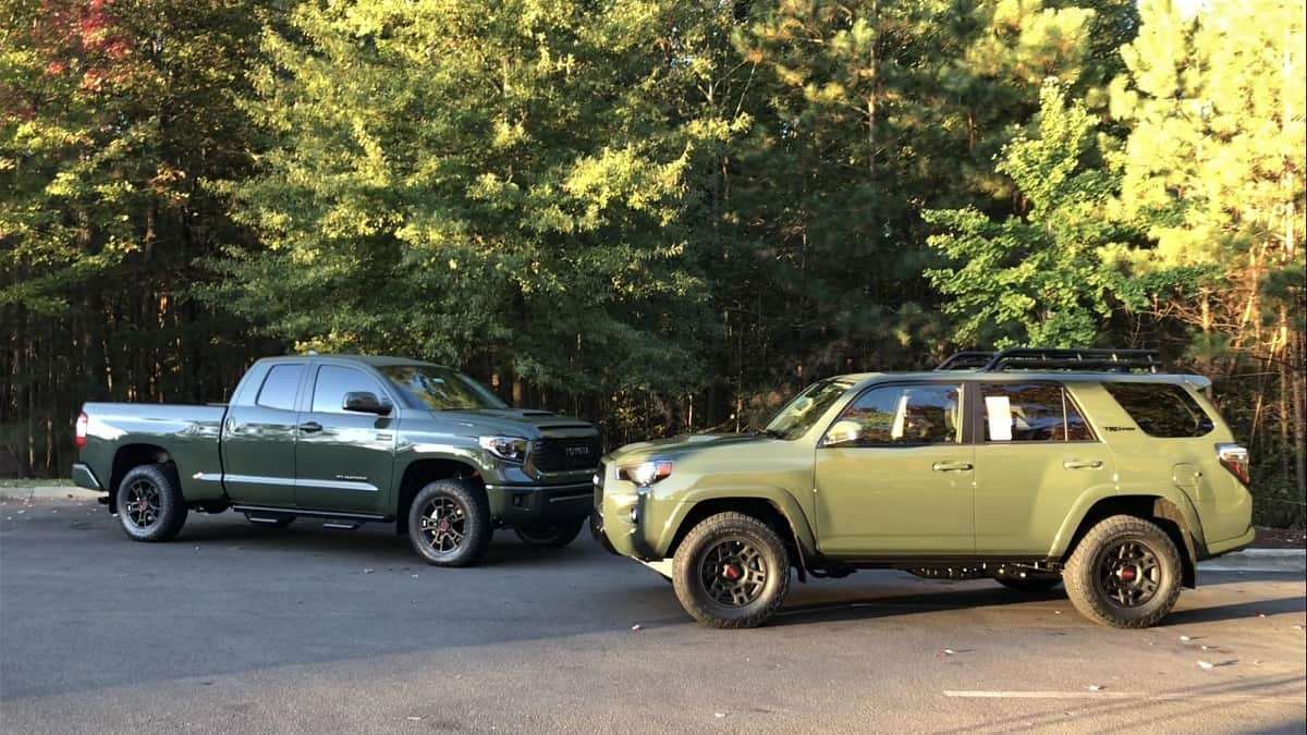 2020 Toyota Tundra TRD Pro Army Green vs 2020 Toyota 4Runner TRD Pro Army Green