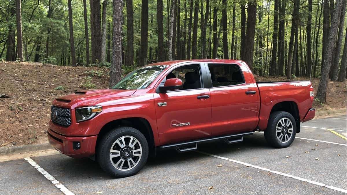 2020 Toyota Tundra TRD Sport CrewMax Barcelona Red Metallic Profile